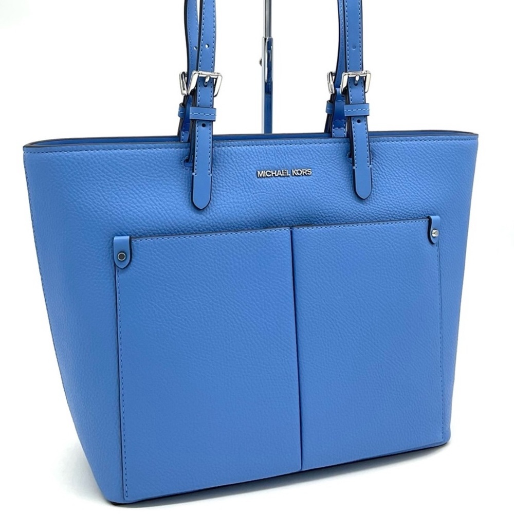 Michael Kors Jet Set Medium Pocket Tote Bag South Pacific Blue - Picture 3 of 12